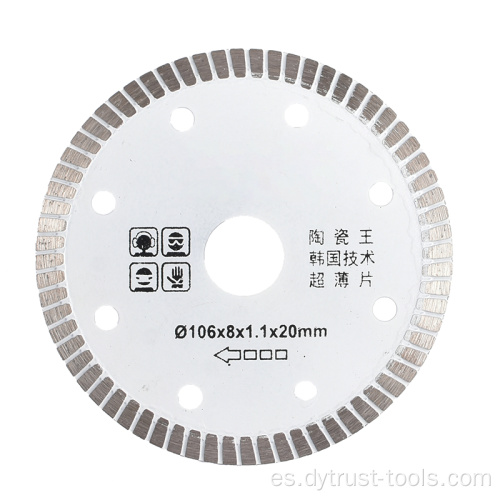 Saw Blade Substrato de acero de vanadio ultra delgado de 1,1 mm de acero Vanadium 105-230 mm disco de corte de losa de roca en caliente